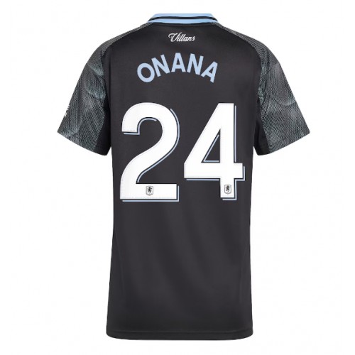 Aston Villa Amadou Onana #24 Vieraspaita Naiset 2025-26 Lyhythihainen